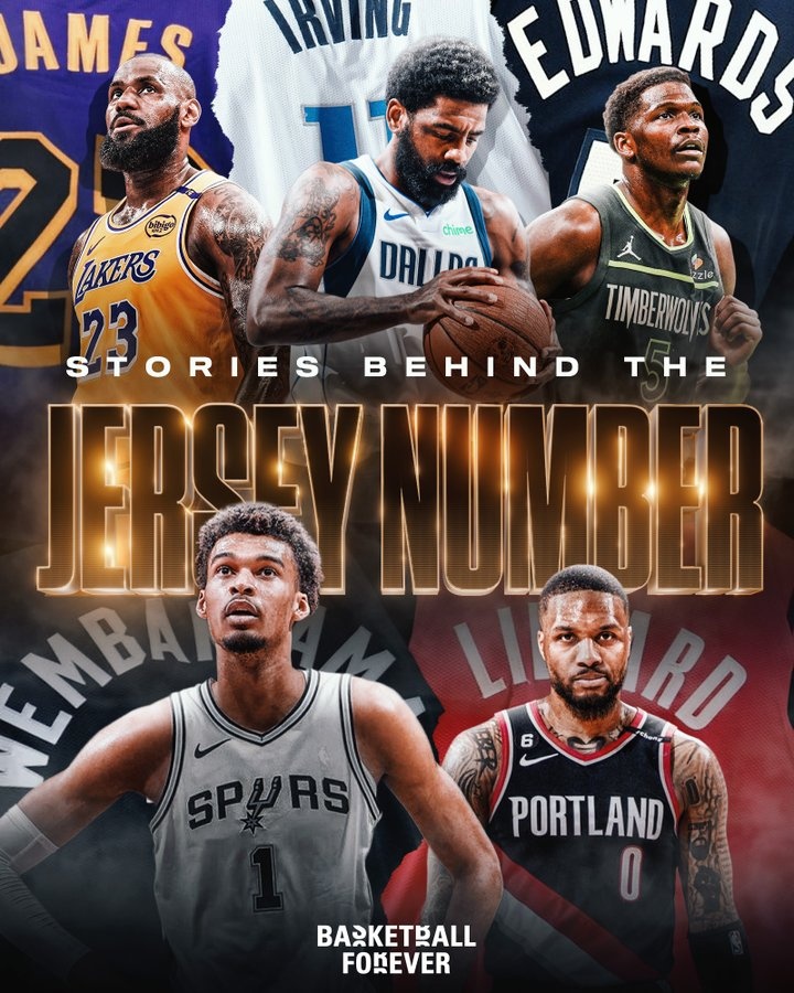 NBA-美媒盘点球星号码背后故事：詹姆斯纪念乔丹 文班亚马想做第1